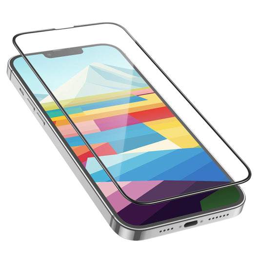 Skärmskydd HOCO G16 för Apple iPhone 16 / 15, Härdat Glas, Full Lim, 5D, Svart