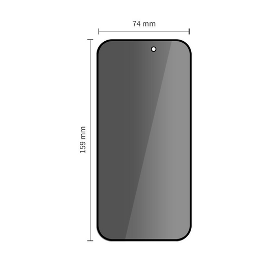 Privacy Tech-Protect Spy+ skärmskydd för Apple iPhone 17 Pro Max / 16 Pro Max, härdat glas, full lim, set om 2 stycken