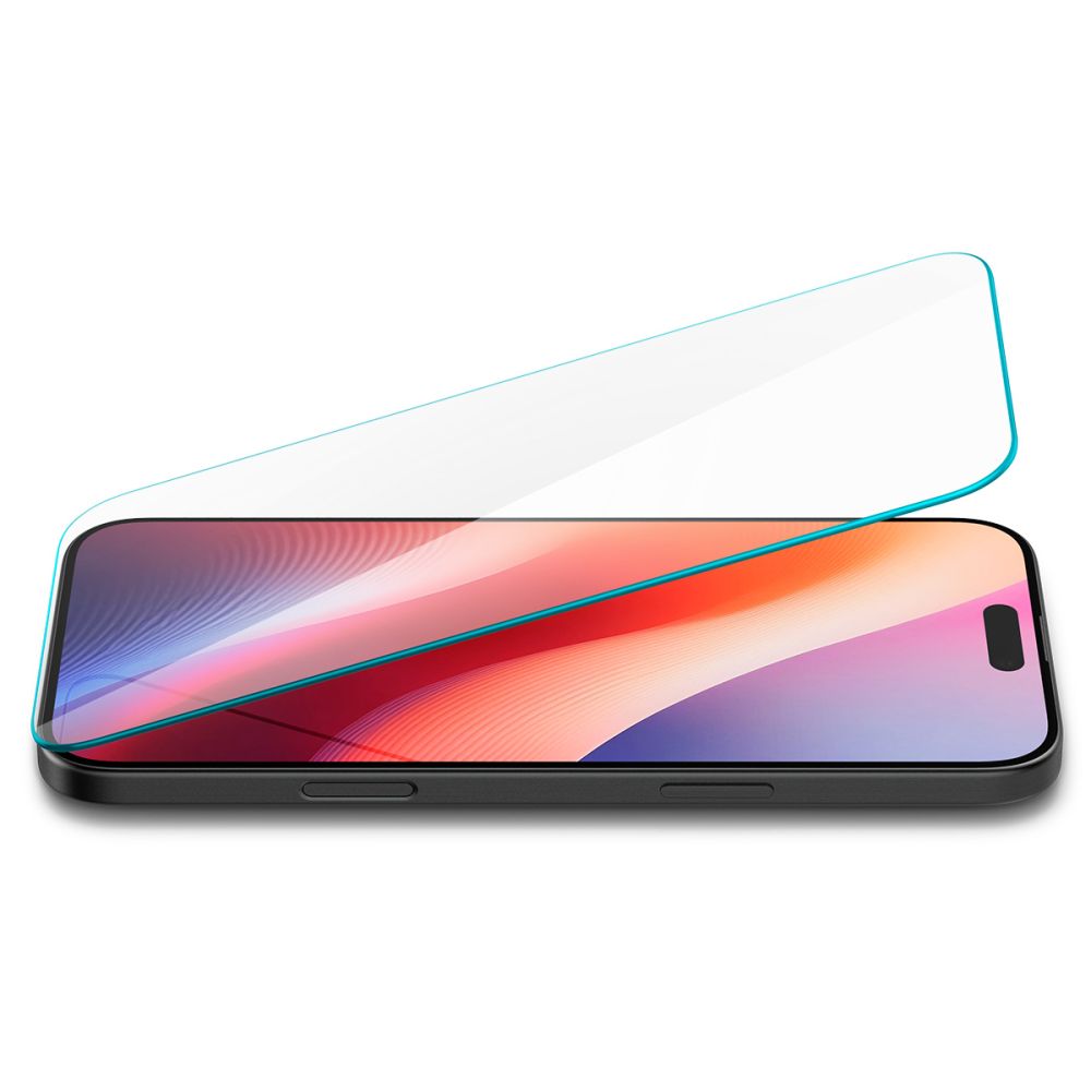 Skärmskydd Spigen GlastrR Slim HD för Apple iPhone 16 / 15, Härdat Glas, Full Lim, 2.5D AGL06910
