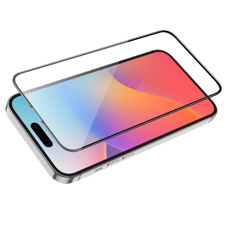 Skärmskydd HOCO G16 för Apple iPhone 15 Pro Max, Härdat Glas, Full Lim, 5D, Svart