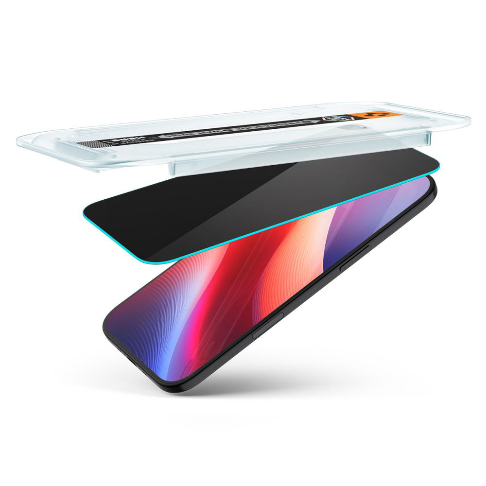 Skärmskydd Privacy Spigen GlastR EZ FIT för Apple iPhone 17 Air, Härdat Glas, Full Lim, Set med 2 stycken