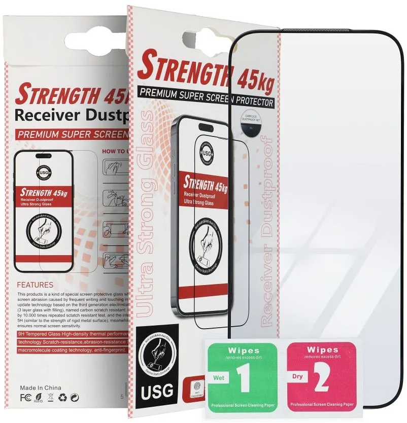 OEM Ultra Strong 45KG Skärmskydd för Samsung Galaxy A17 4G / M16 M166 / A16 5G A166, Härdat Glas, Fullt Lim, 2.5D, Svart