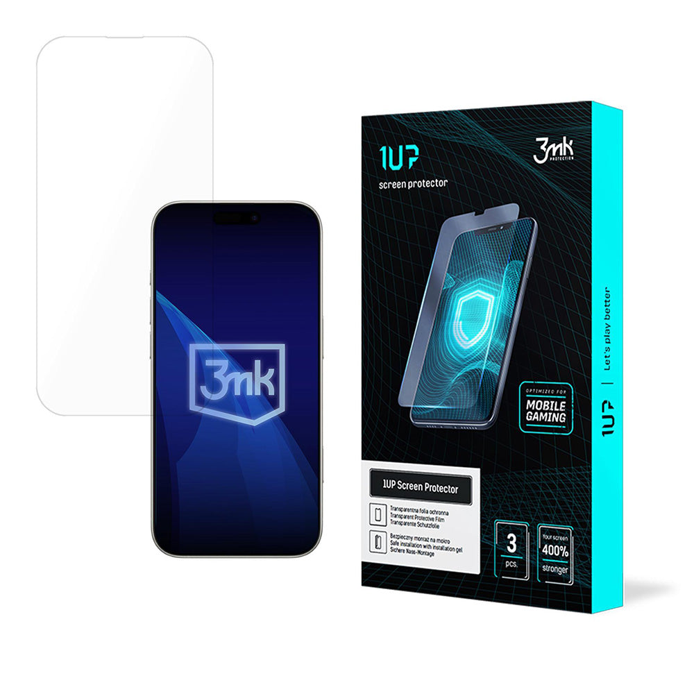 Skärmskydd 3MK 1UP för Apple iPhone 17 Pro, Plast, Set om 3 stycken