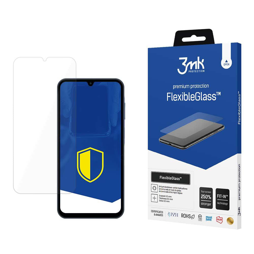Skärmskydd 3MK FlexibleGlass för Samsung Galaxy A15 5G A156 / A15 A155, Flexibelt Glas, Full Lim