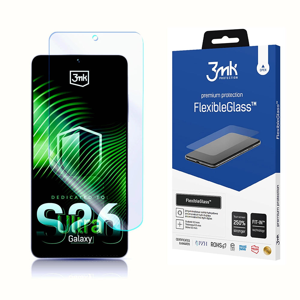 Skärmskydd 3MK FlexibleGlass för Samsung Galaxy S26 Ultra S948, Flexibelt Glas, Full Lim