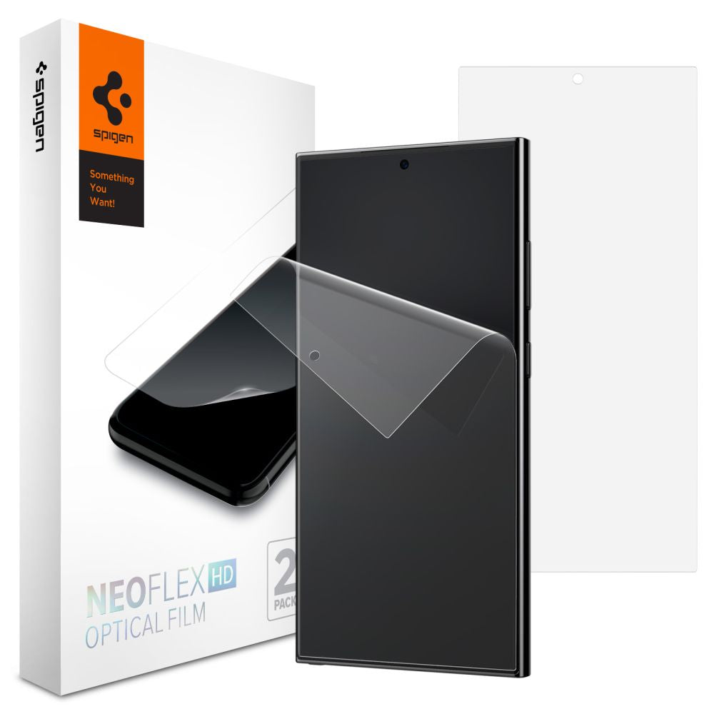 Skärmskydd Spigen Neo Flex för Samsung Galaxy S24 Ultra S928, Plast, Set med 2 stycken