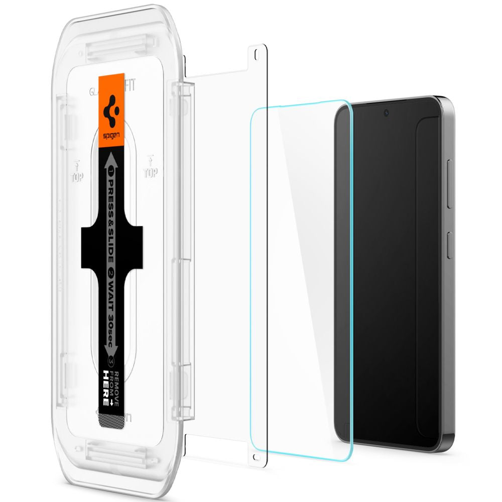 Skärmskydd Spigen GlastR EZ FIT för Samsung Galaxy S25+ S936 / S24+ S926, Härdat Glas, Full Lim, Set med 2 stycken AGL07432