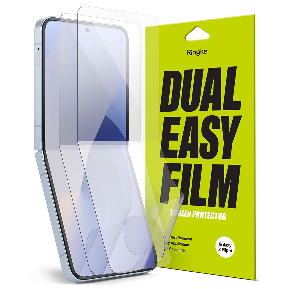 Skyddsfilm Ringke Dual Easy för inre skärmen på Samsung Galaxy Z Flip6 F741, Plast, Set om 2 stycken