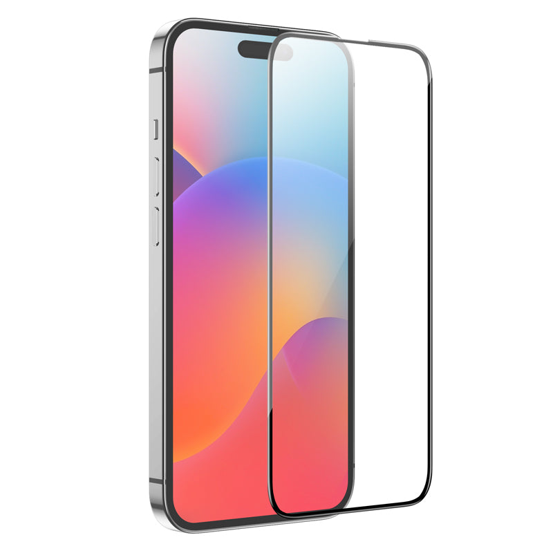 Skärmskydd HOCO G16 för Apple iPhone 15 Pro Max, Härdat Glas, Full Lim, 5D, Svart