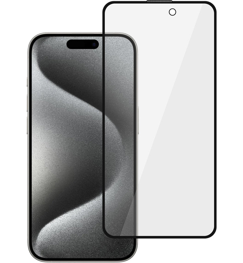 Tel Protect 10X Plus Titanium integritetsskyddande skärmskydd för Apple iPhone 17 / 16 Pro, härdat glas, helhäftande