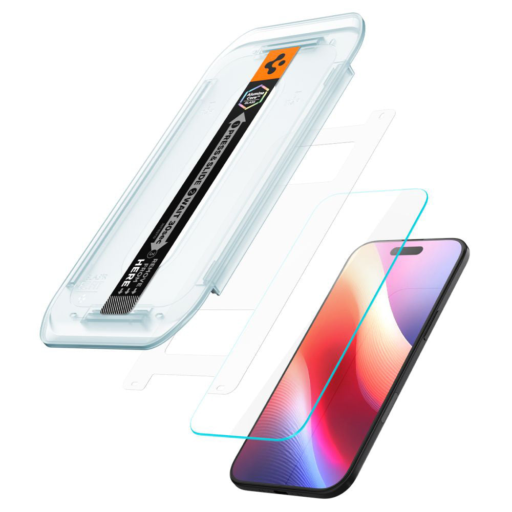 Spigen GlastR EZ FIT Screen Protector for Apple iPhone 17 Air, Tempered Glass, Full Glue, Set of 2 pieces AGL09861