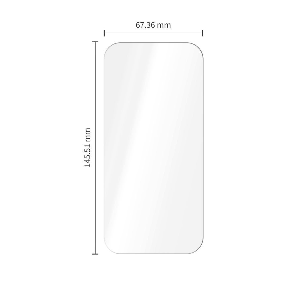 Tech-Protect OneTouch skärmskydd för Apple iPhone 18 Pro / 17 Pro, härdat glas, full limning, set med 2 stycken, transparent