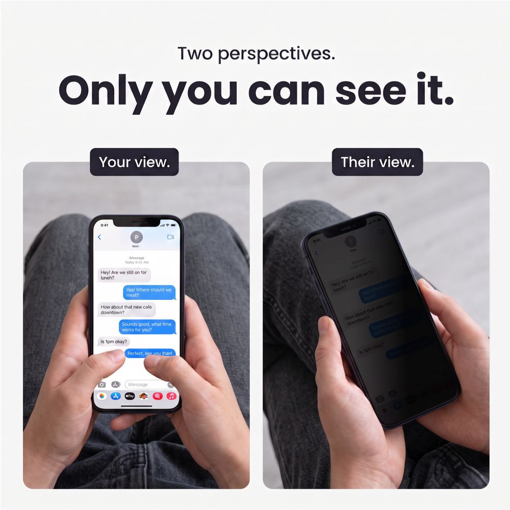 Privacy Tech-Protect OneTouch skärmskydd för Apple iPhone 18 Pro Max, härdat glas, full limning, set med 2 stycken