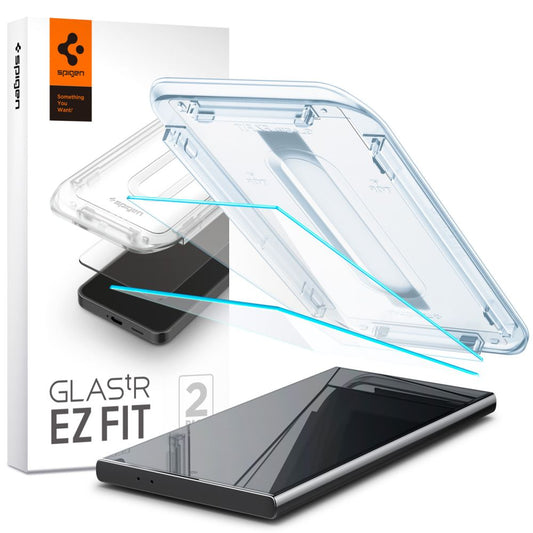 Spigen EZ FIT skärmskydd för Samsung Galaxy S24 Ultra S928, glasskyddat, helt limmat, set 2 delar
