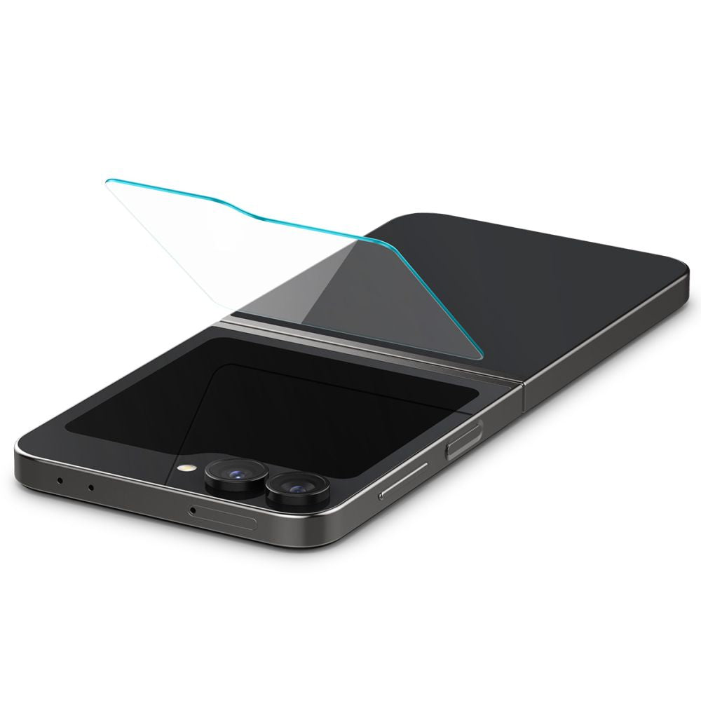 Spigen GlastR EZ FIT Exterior Screen Protector for Samsung Galaxy Z Flip6 F741, Tempered Glass, Full Glue, Set of 2 pieces AGL07972