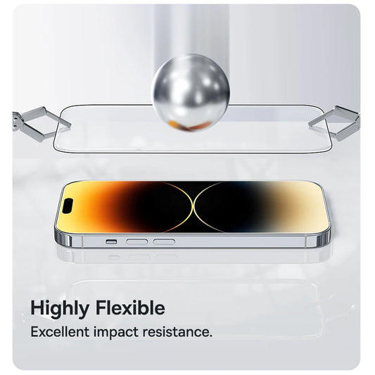 Skärmskydd Anank 5X Reinforced för Apple iPhone 17 Pro, Härdat Glas, Full Glue, 2.5D, Svart