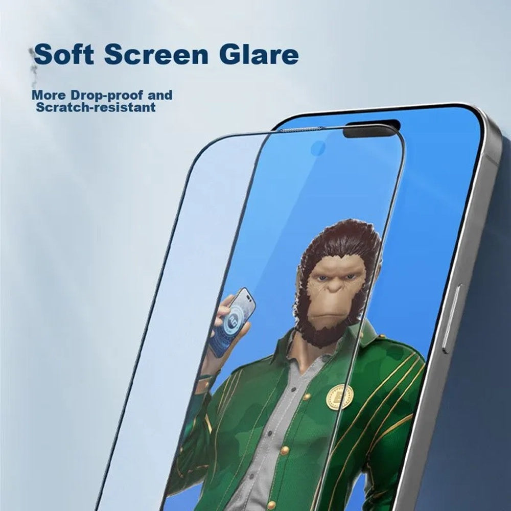 Blueo Anti-Glare Screen Protector Film for Apple iPhone 11 / XR, Tempered Glass, Full Glue, Black