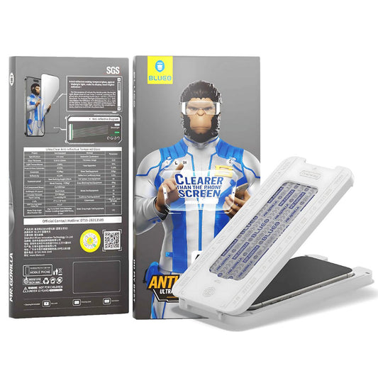 Skyddsfilm Blueo Anti-Reflective HD Applicator Pro för Apple iPhone 17 Air, Härdat Glas, Full Lim, Svart