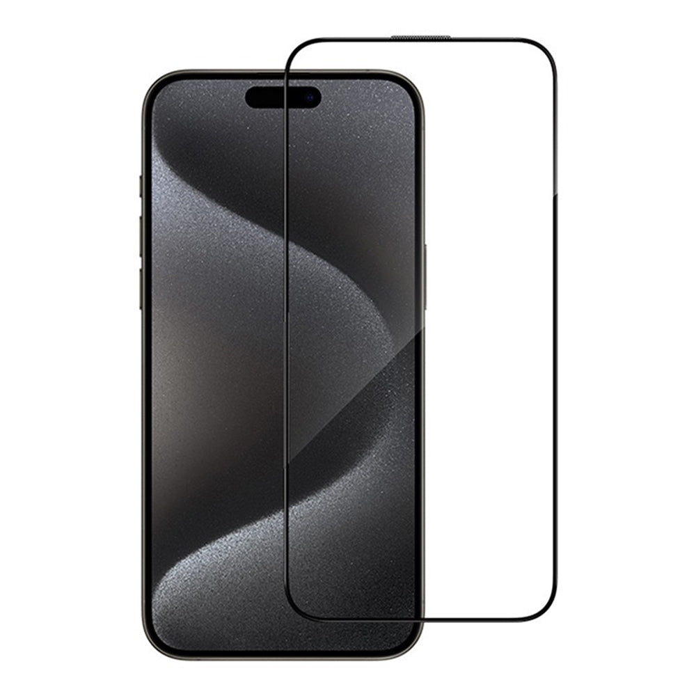 Blueo Anti-Reflective HD Screen Protector for Apple iPhone 14 Pro, Tempered Glass, Full Glue, Black
