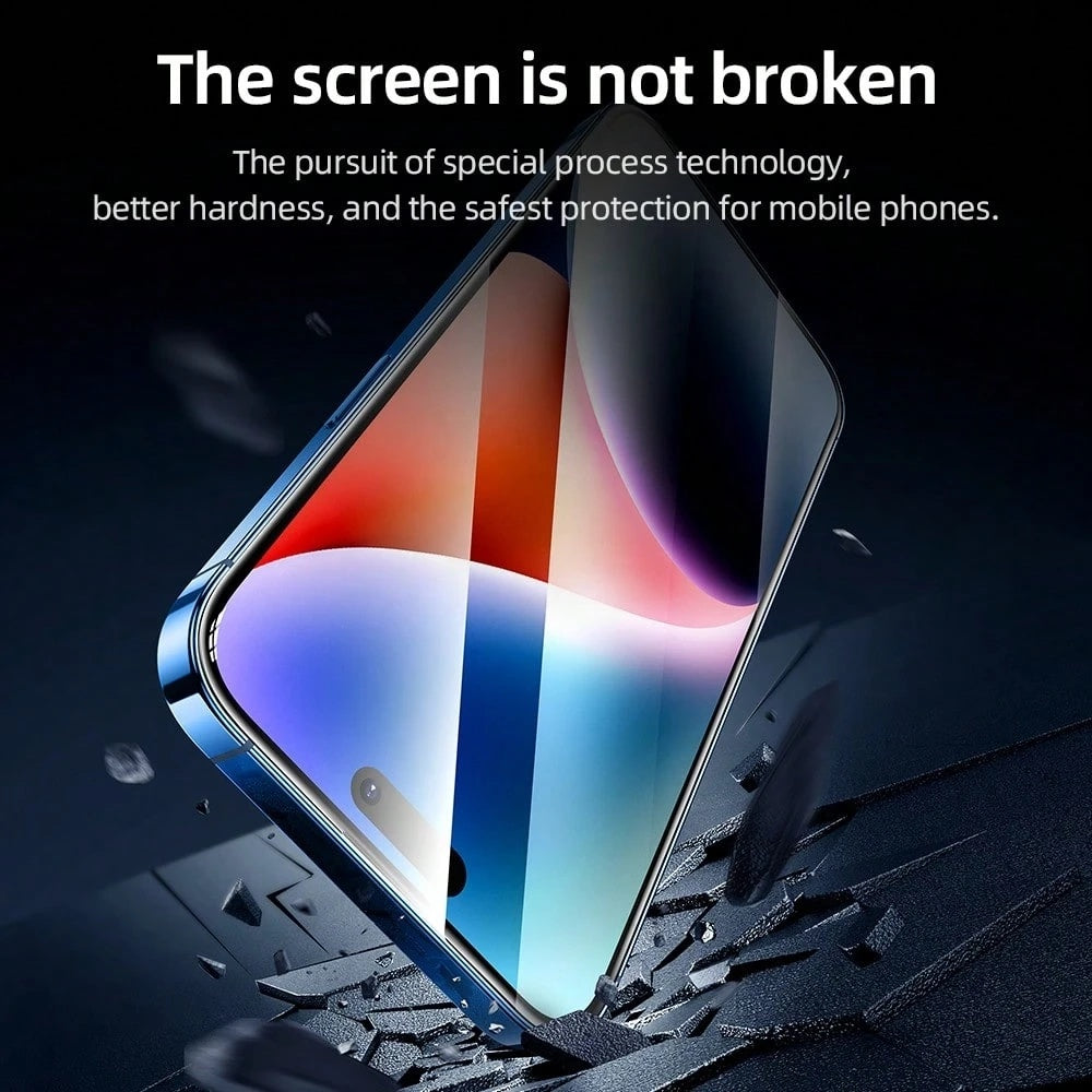 Blueo AR Applicator Pro Screen Protector Film for Apple iPhone 16 Pro, Tempered Glass, Full Glue, 3D, Black