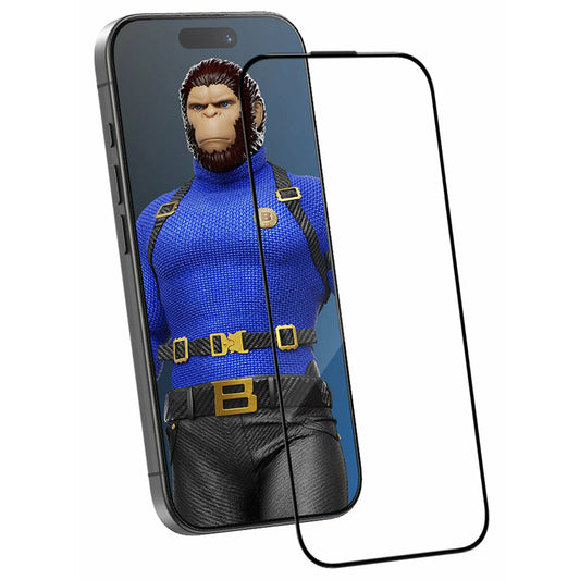 Skyddsfilm Blueo Crystal Anti-Scratch Applicator för Apple iPhone 17 Pro / 17 / 16 Pro, Härdat Glas, Full Lim, Svart