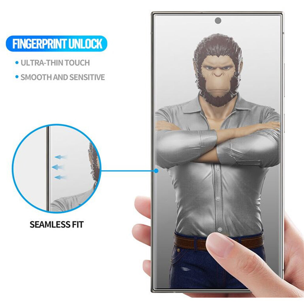 Blueo HD Screen Protector Film for Apple iPhone 16 Pro Max, Tempered Glass, Full Glue, 3D, Black