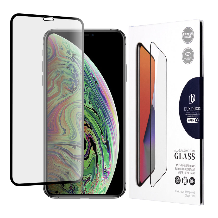 Skärmskydd DUX DUCIS för Apple iPhone 11 Pro / XS / X, Härdat glas, Edge Glue, Svart