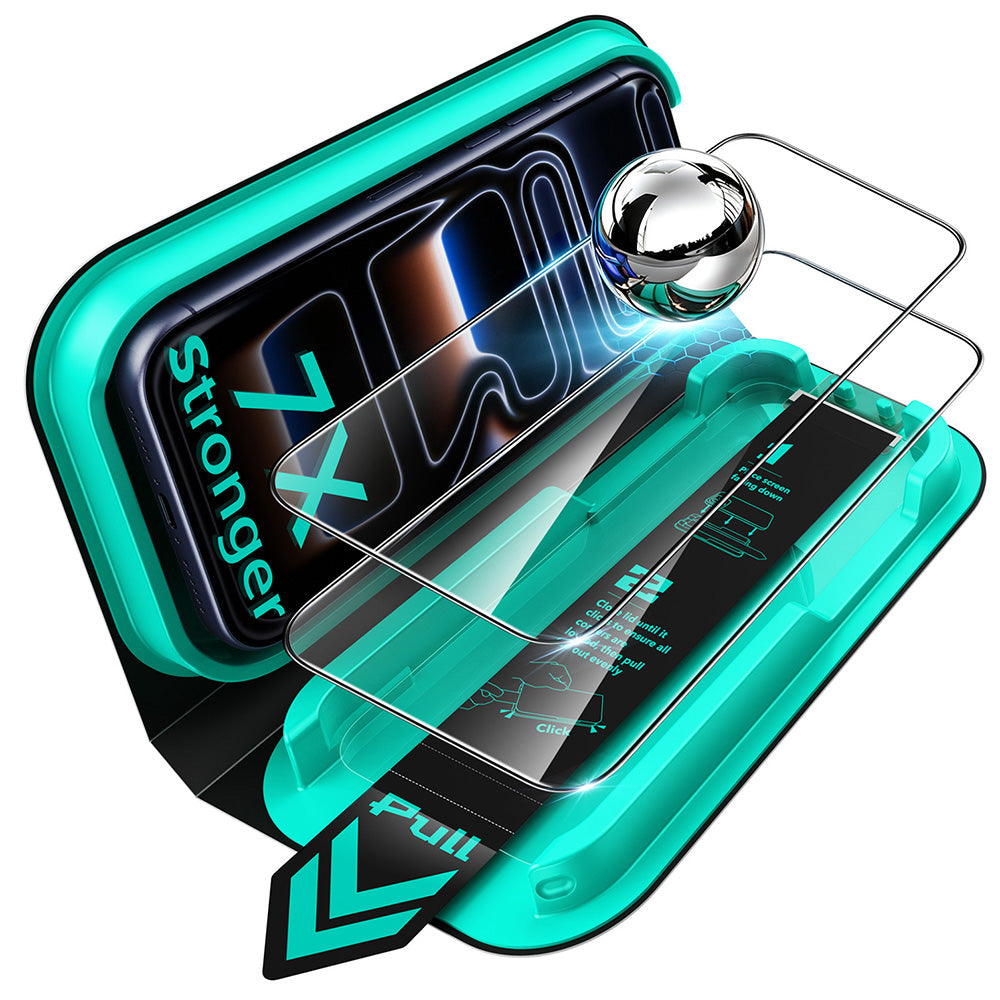 ESR Armorite UltraFit skärmskydd för Apple iPhone 18 Pro / 17 Pro, härdat glas, full lim, set med 2 stycken, svart