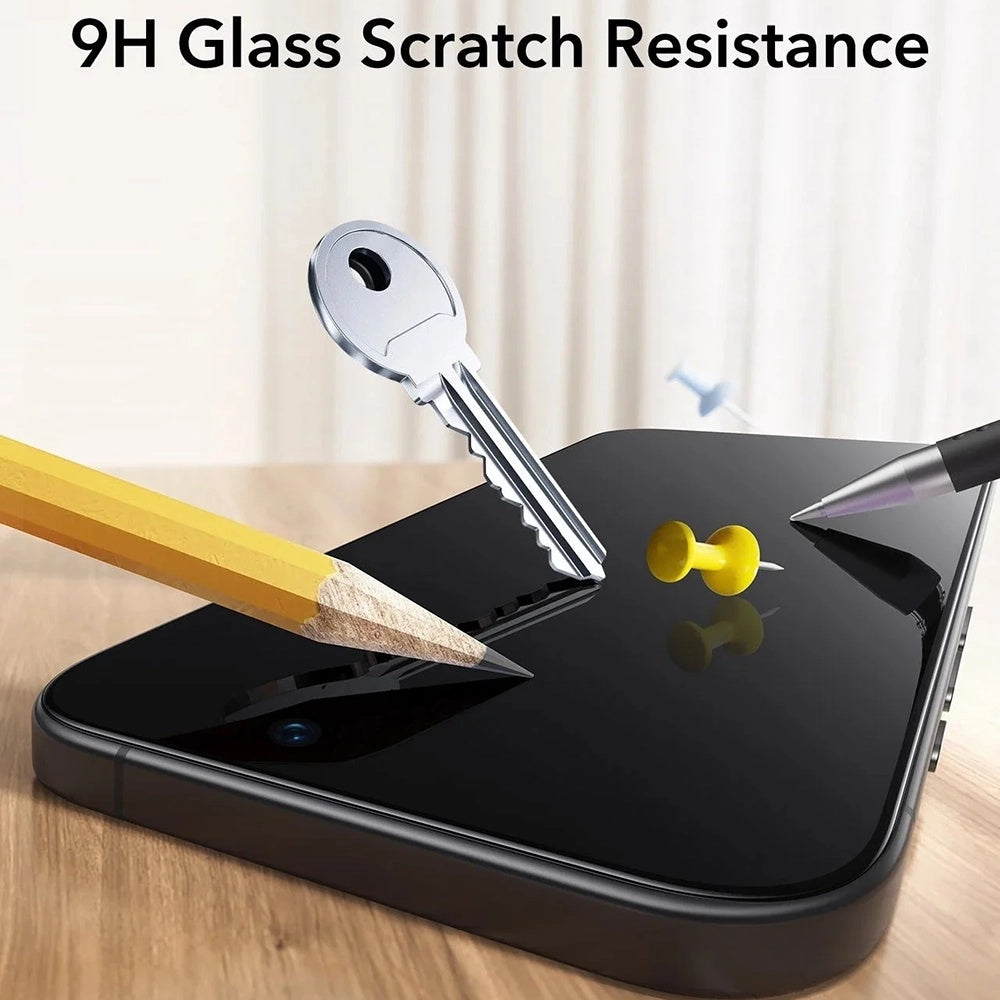 Skärmskydd ESR UltraFit för Apple iPhone 17 / 16 Pro, Härdat Glas, Full Lim, Set om 3 stycken