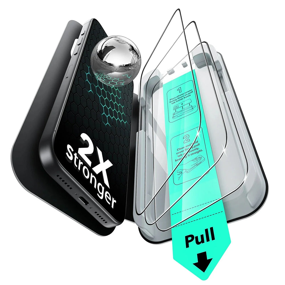 Skärmskydd ESR UltraFit för Apple iPhone 17 Pro, Härdat Glas, Full Lim, Set om 3 stycken