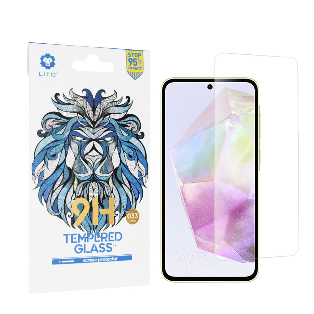 Lito Classic Screen Protector Film for Samsung Galaxy A55 5G A556 / A35 5G A356, Tempered Glass, Full Glue, 2.5D