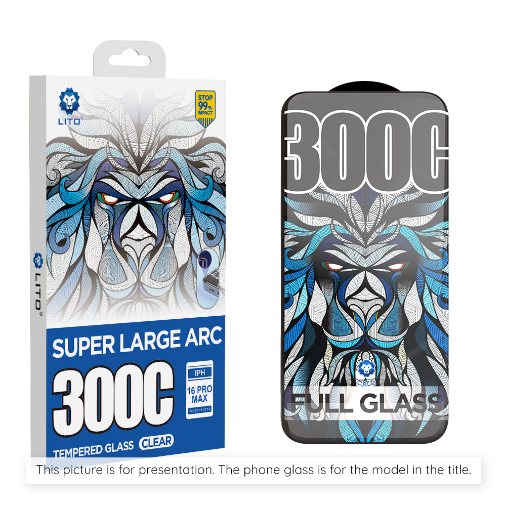 Lito D+ Max 300C Screen Protector for Apple iPhone 17 Air, Tempered Glass, Full Glue
