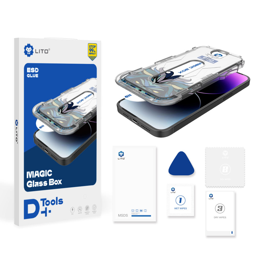 Skärmskydd Lito Magic Glass Box D+ Tools för Apple iPhone XS Max, Härdat glas, Full limning