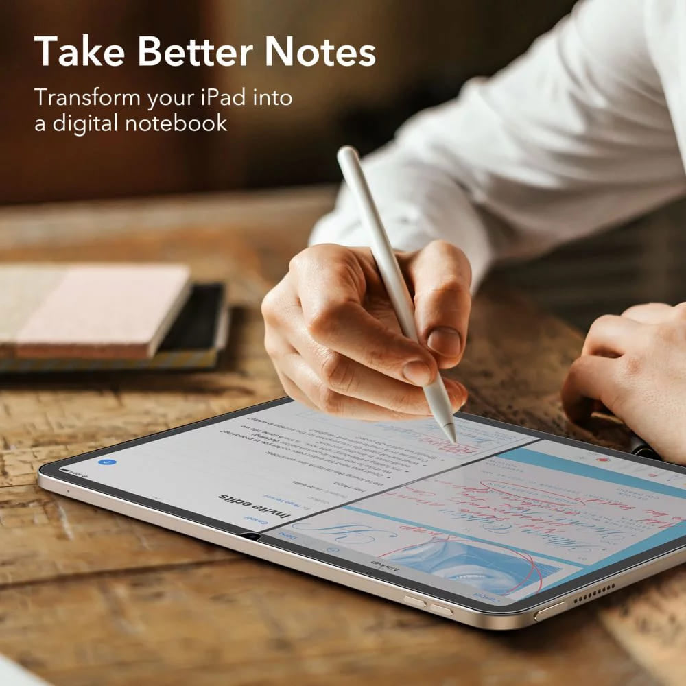 Skyddsfilm Matte ESR Paper Feel för Apple iPad (2025) / (2022), Plast, Set med 2 stycken