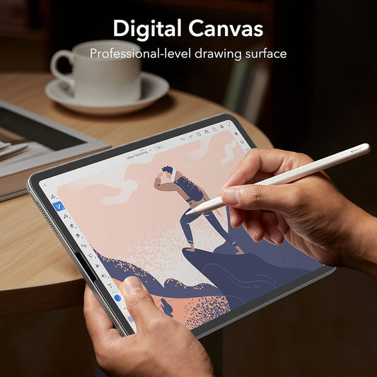 Skärmskyddsfolie Matte ESR Paper Feel för Apple iPad Pro 12.9 (2022) / Pro 12.9 (2021) / Pro 12.9 (2020), Plast, Set med 2 stycken