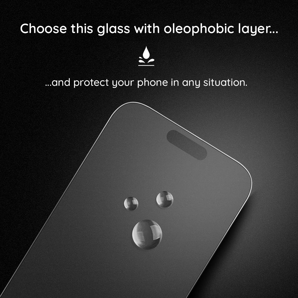 Matte Screen Protector Lito HD Pro for Apple iPhone 16, Tempered Glass, Full Glue, Black