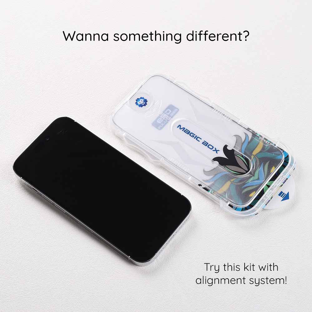 Matte Screen Protector Lito Magic Glass Box D+ Tools for Apple iPhone 16, Tempered Glass, Full Glue