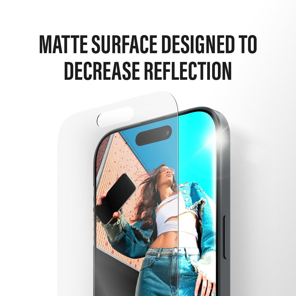 Skärmskydd Matte PanzerGlass Armor EasyAligner för Apple iPhone 17 Pro, Härdat Glas, Full Lim