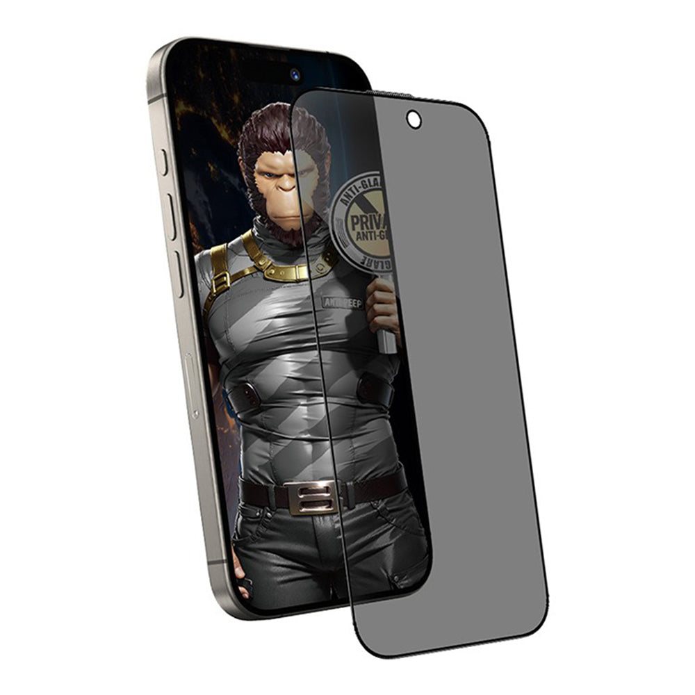 Matte Privacy Blueo Anti-Peep Screen Protector Film for Apple iPhone 14 Plus / 13 Pro Max, Tempered Glass, Full Glue