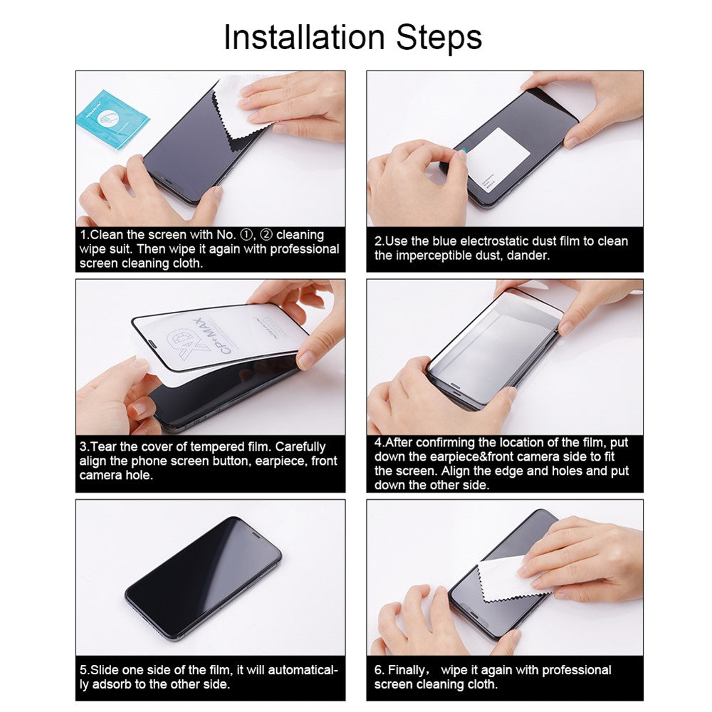 Nillkin CP+ Pro skärmskydd för Samsung Galaxy A56 A566 / A36 A366, härdat glas, full lim, svart