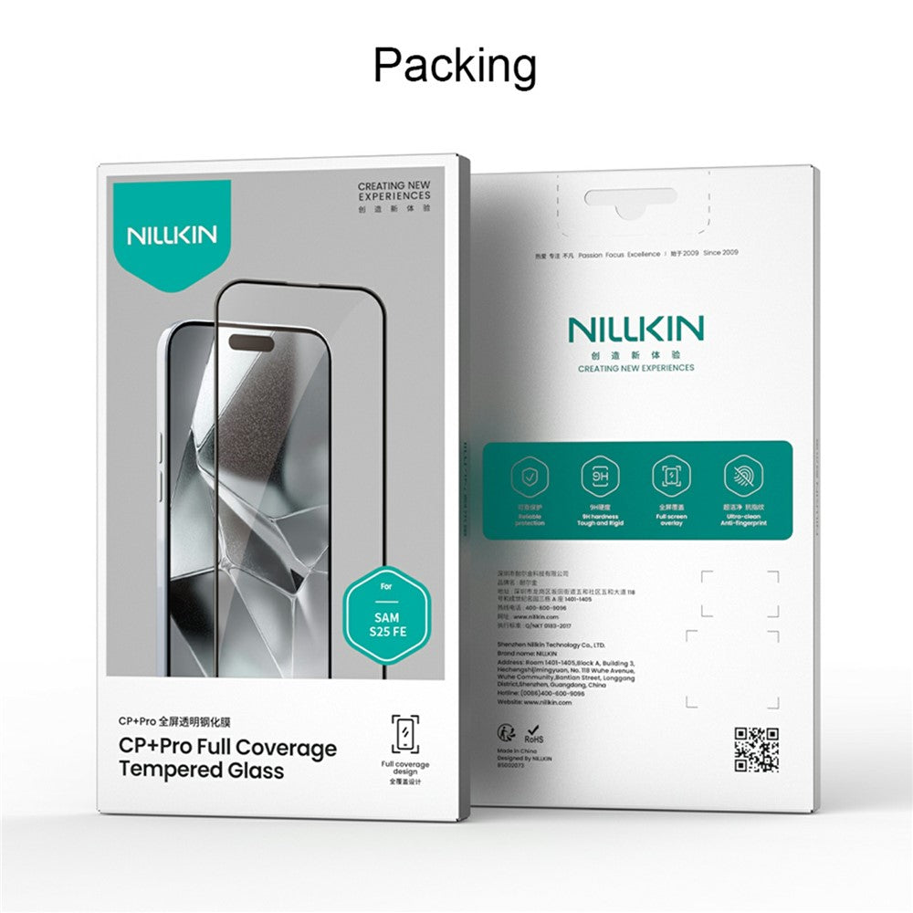 Skärmskydd Nillkin CP+ Pro för Samsung Galaxy S26 FE S741 / S25 FE, Härdat glas, Full lim, Svart