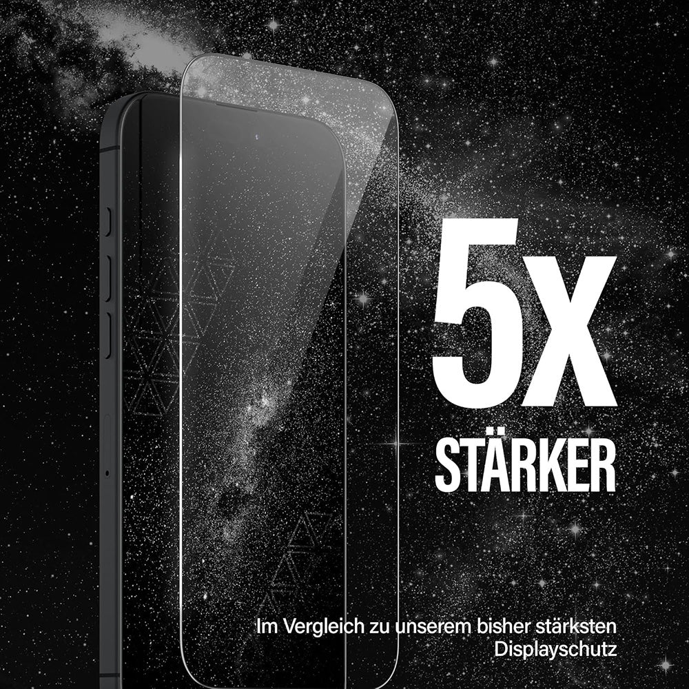 Skyddsfilm PanzerGlass Ultra-Wide Ceramic II EasyAligner för Apple iPhone 17 Pro, Härdat Glas, Full Glue, Svart