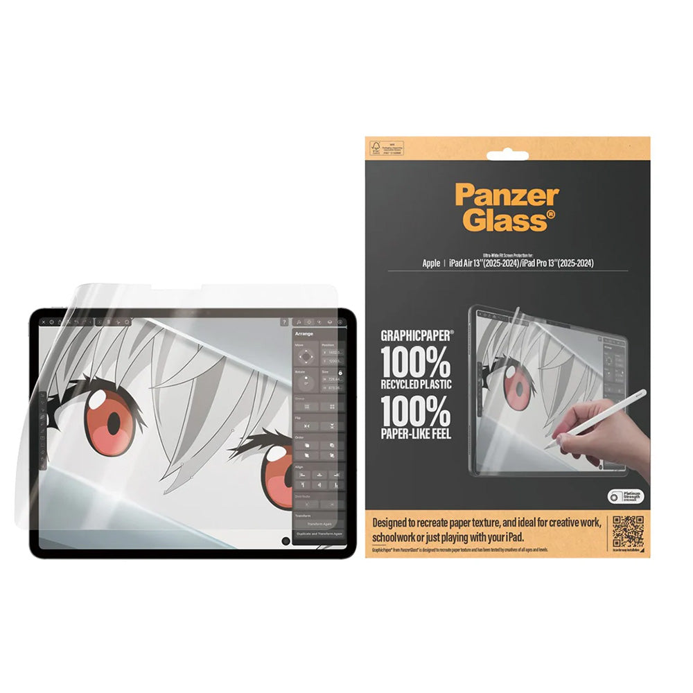 PanzerGlass Ultra-Wide Fit GraphicPaper skärmskydd för Apple iPad Air 13 (2026) / Pro 13 (2025), plast
