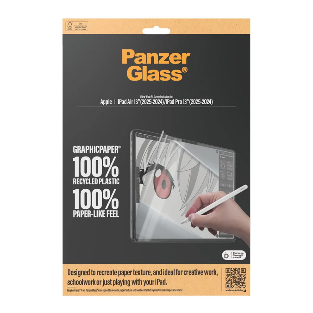 PanzerGlass Ultra-Wide Fit GraphicPaper skärmskydd för Apple iPad Air 13 (2026) / Pro 13 (2025), plast