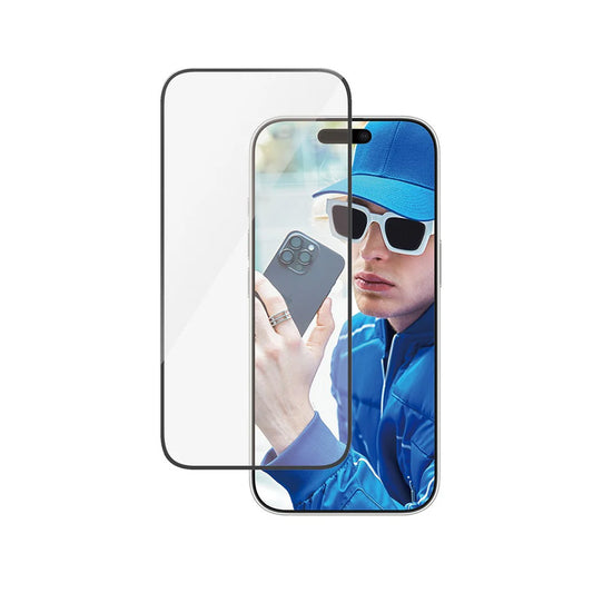 Skyddsfilm PanzerGlass Ultra-Wide Fit för Apple iPhone 16 Pro, Härdat Glas, Full Lim, Svart