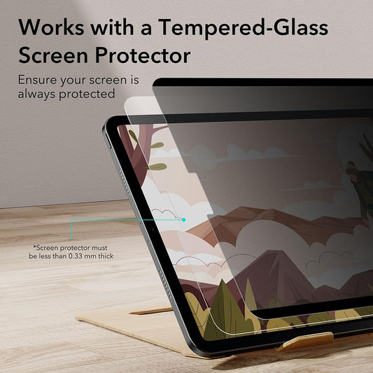 Skyddsfilm Ecran Privacy ESR Magnetic för Apple iPad Pro 12.9 (2022) / Pro 12.9 (2021) / Pro 12.9 (2020), Plast