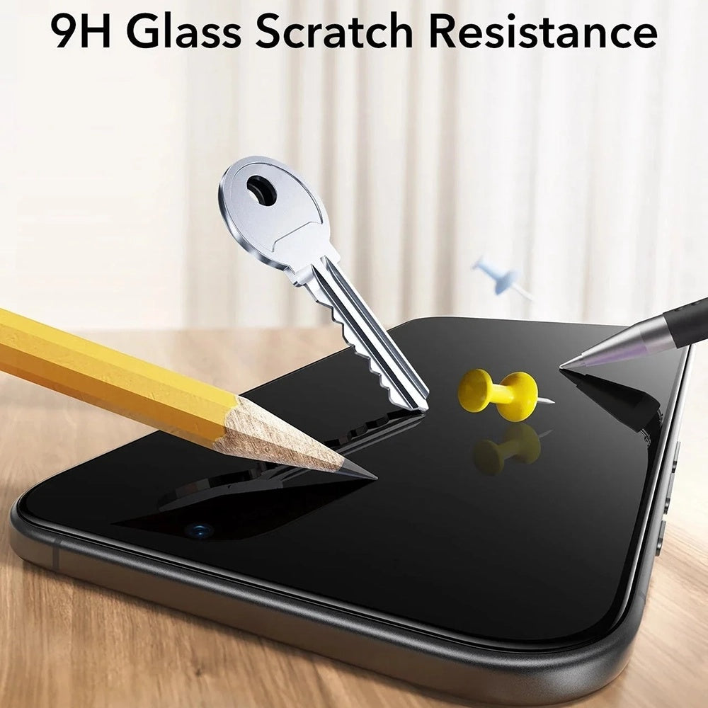 Skärmskydd Privacy ESR UltraFit för Apple iPhone 17 / 16 Pro, Härdat Glas, Full Lim, Set om 3 stycken