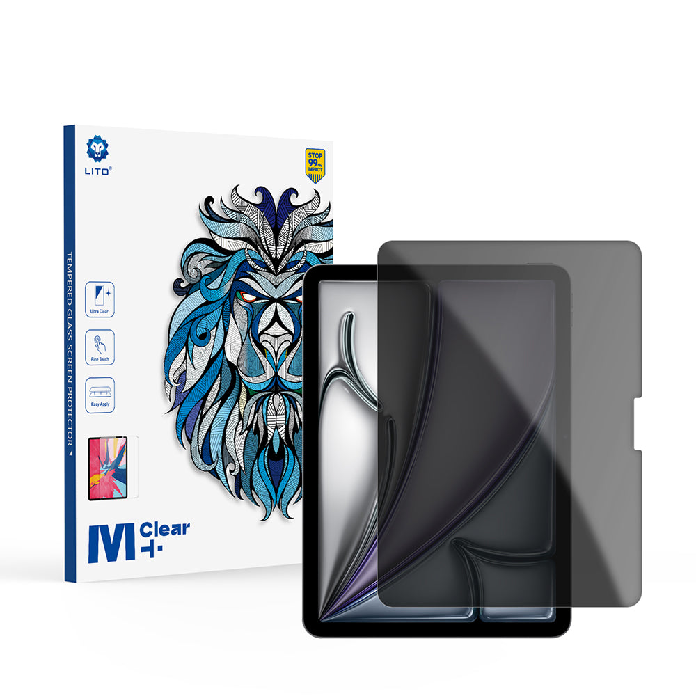 Privacy-skärmskydd Lito Classic för Apple iPad Air 11 (2026) / Air 11 (2025), Härdat glas, Full lim, 2.5D