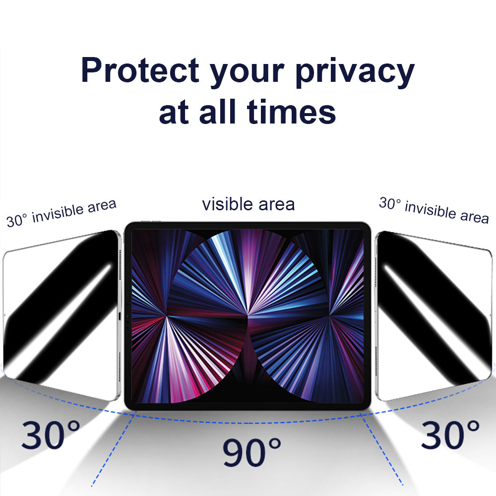 Privacy-skärmskydd Lito Classic för Apple iPad Air 11 (2026) / Air 11 (2025), Härdat glas, Full lim, 2.5D