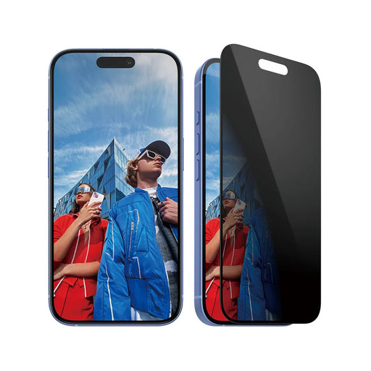 Skyddsfilm för skärm Privacy PanzerGlass Ultra-Wide Fit EasyAligner för Apple iPhone 16 / 15, Härdat glas, Full limning